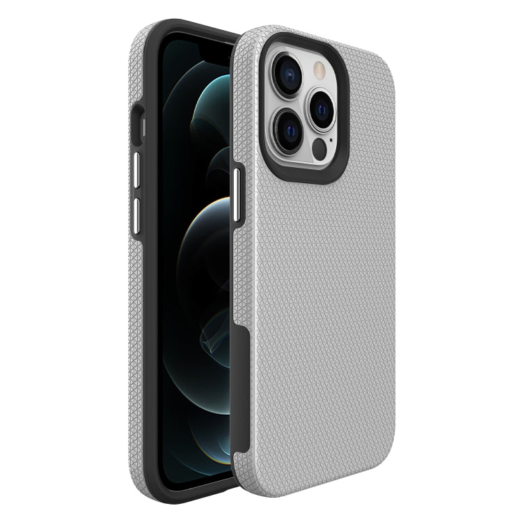 For iPhone 13 Pro Triangle Armor Texture TPU + PC Case