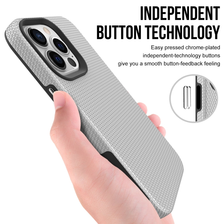 For iPhone 13 Pro Triangle Armor Texture TPU + PC Case