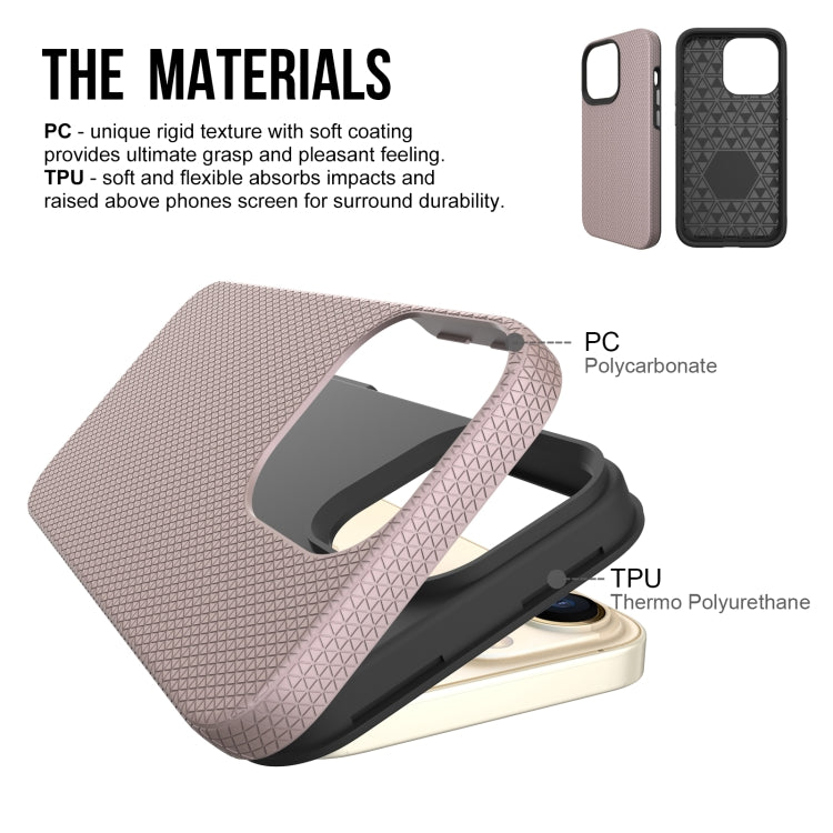 For iPhone 13 Pro Triangle Armor Texture TPU + PC Case