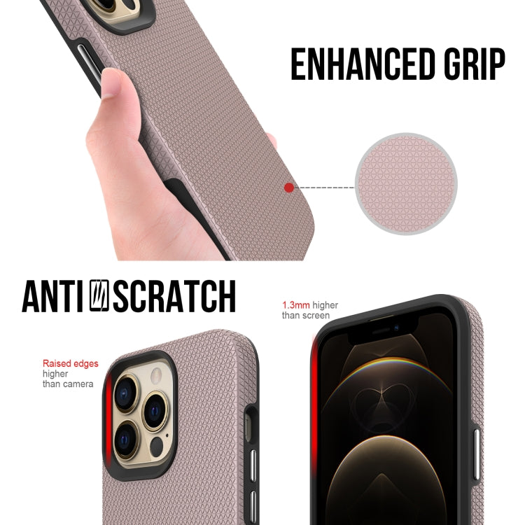 For iPhone 13 Pro Triangle Armor Texture TPU + PC Case