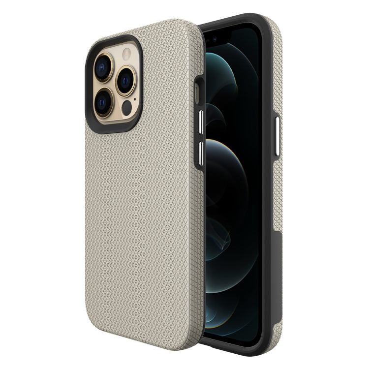For iPhone 13 Pro Max Triangle Armor Texture TPU + PC Case