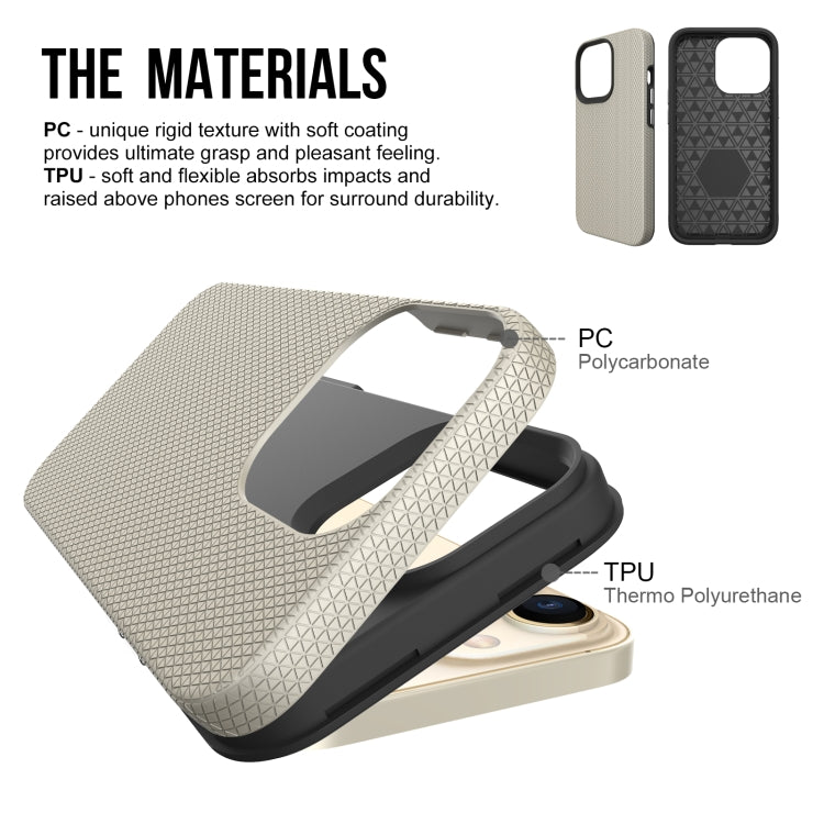 For iPhone 13 Pro Max Triangle Armor Texture TPU + PC Case