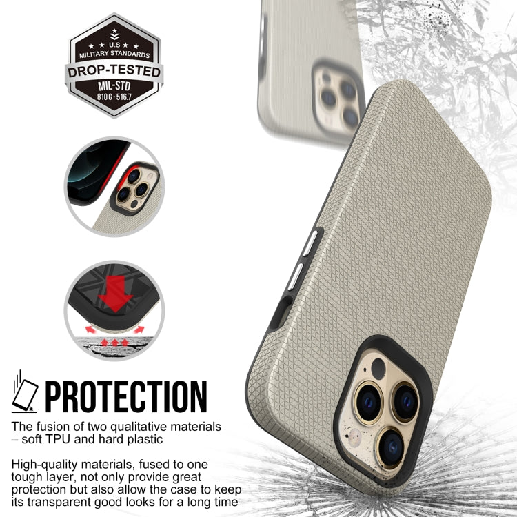 For iPhone 13 Pro Max Triangle Armor Texture TPU + PC Case