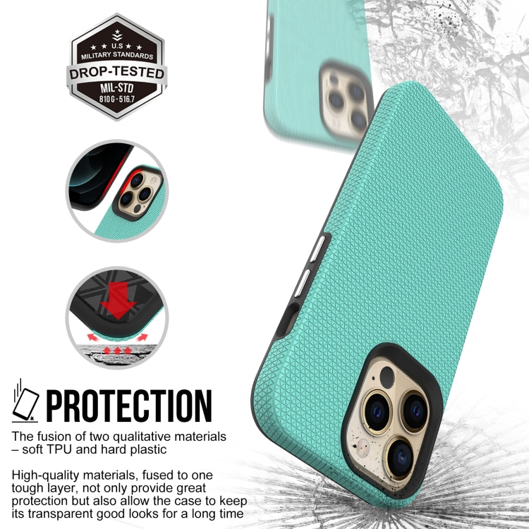For iPhone 13 Pro Max Triangle Armor Texture TPU + PC Case