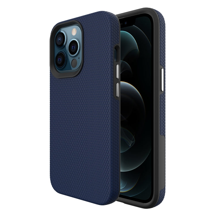 For iPhone 13 Pro Max Triangle Armor Texture TPU + PC Case