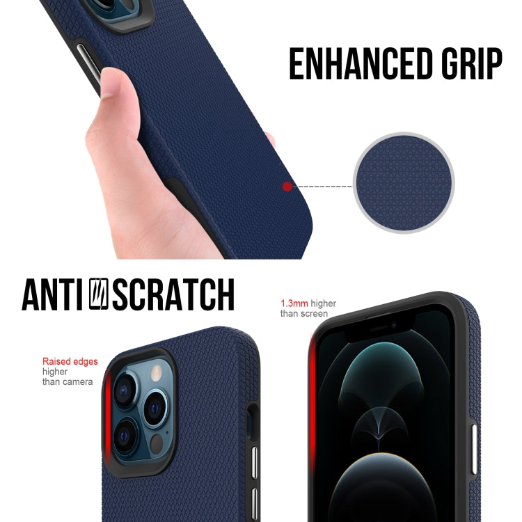 For iPhone 13 Pro Max Triangle Armor Texture TPU + PC Case
