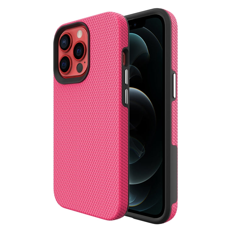 For iPhone 13 Pro Max Triangle Armor Texture TPU + PC Case