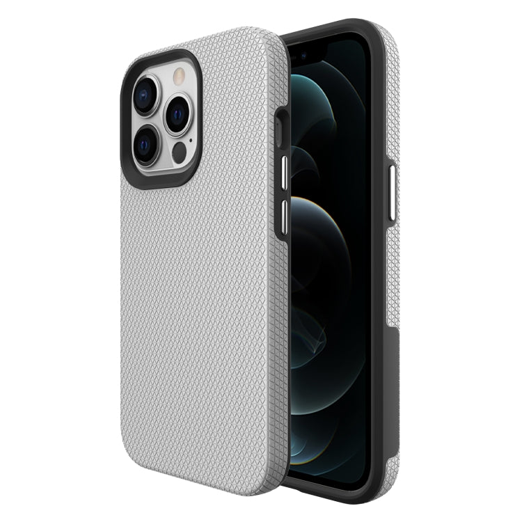 For iPhone 13 Pro Max Triangle Armor Texture TPU + PC Case