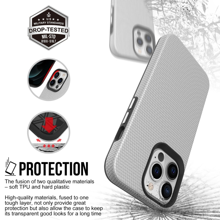 For iPhone 13 Pro Max Triangle Armor Texture TPU + PC Case