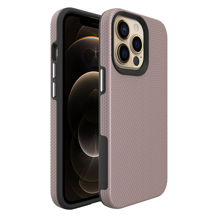 For iPhone 13 Pro Max Triangle Armor Texture TPU + PC Case