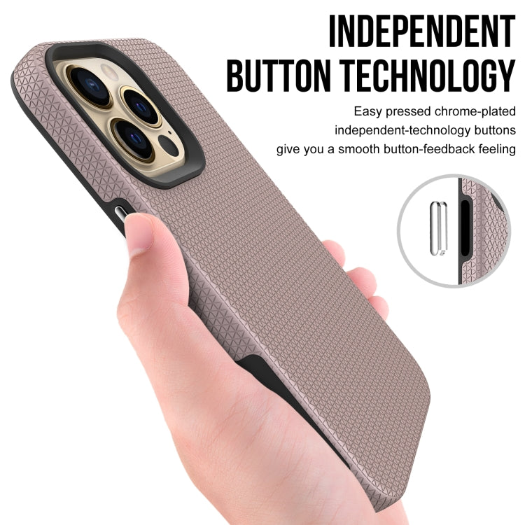 For iPhone 13 Pro Max Triangle Armor Texture TPU + PC Case