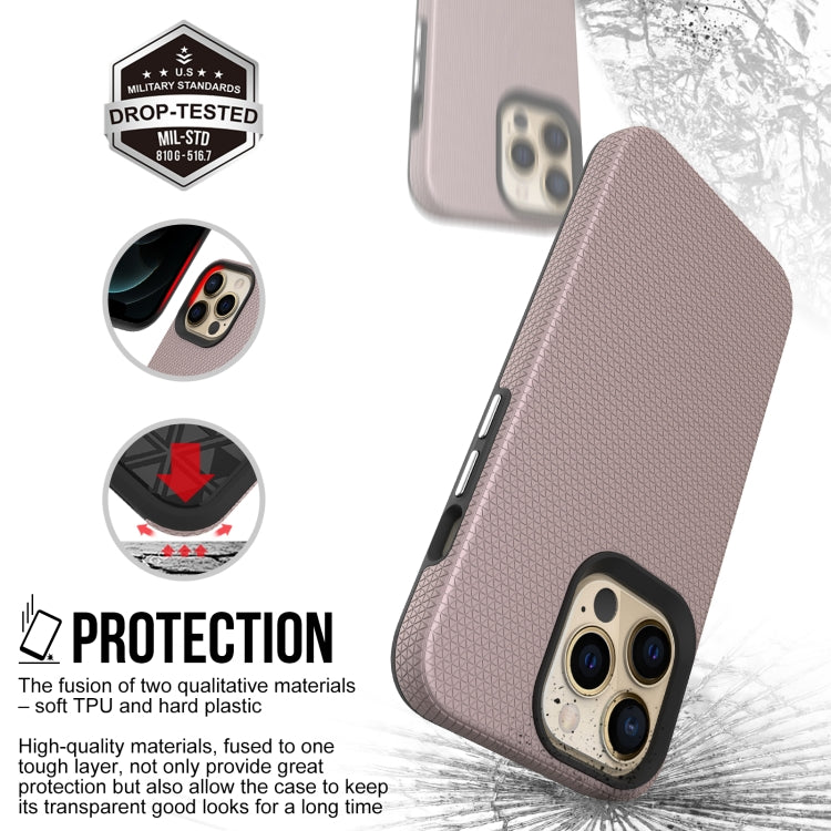 For iPhone 13 Pro Max Triangle Armor Texture TPU + PC Case