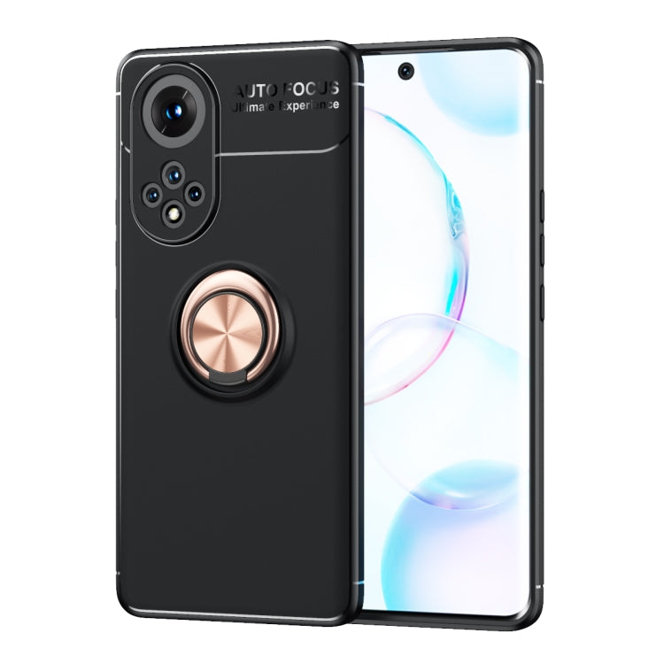 For Huawei Nova 9 Metal Ring Holder 360 Degree Rotating TPU Case