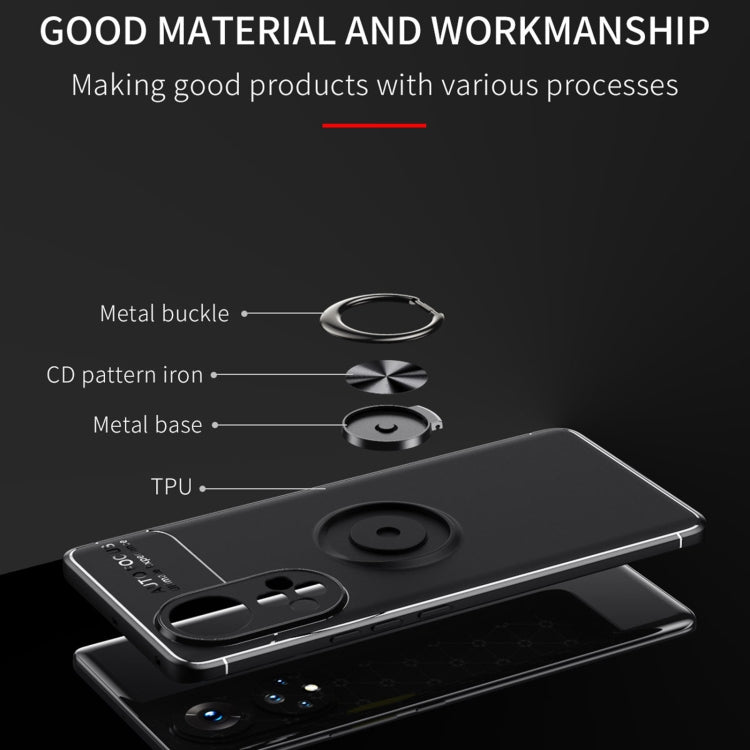 For Huawei Nova 9 Metal Ring Holder 360 Degree Rotating TPU Case
