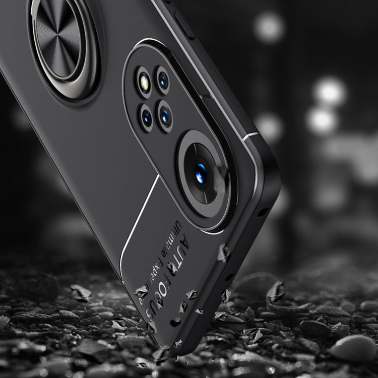 For Huawei Nova 9 Metal Ring Holder 360 Degree Rotating TPU Case