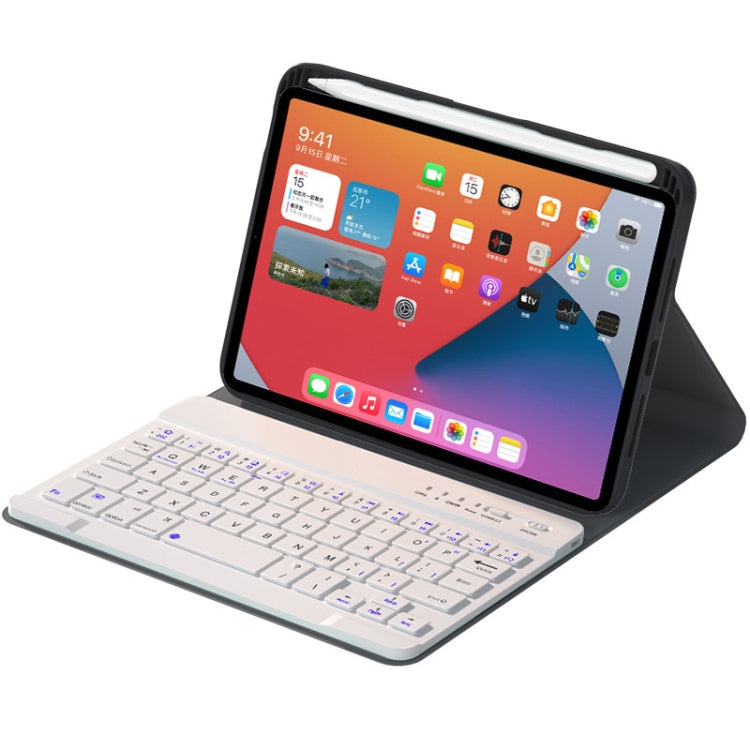 HK006 Square Keys Detachable Bluetooth Keyboard Leather Tablet Case with Holder for iPad mini 6