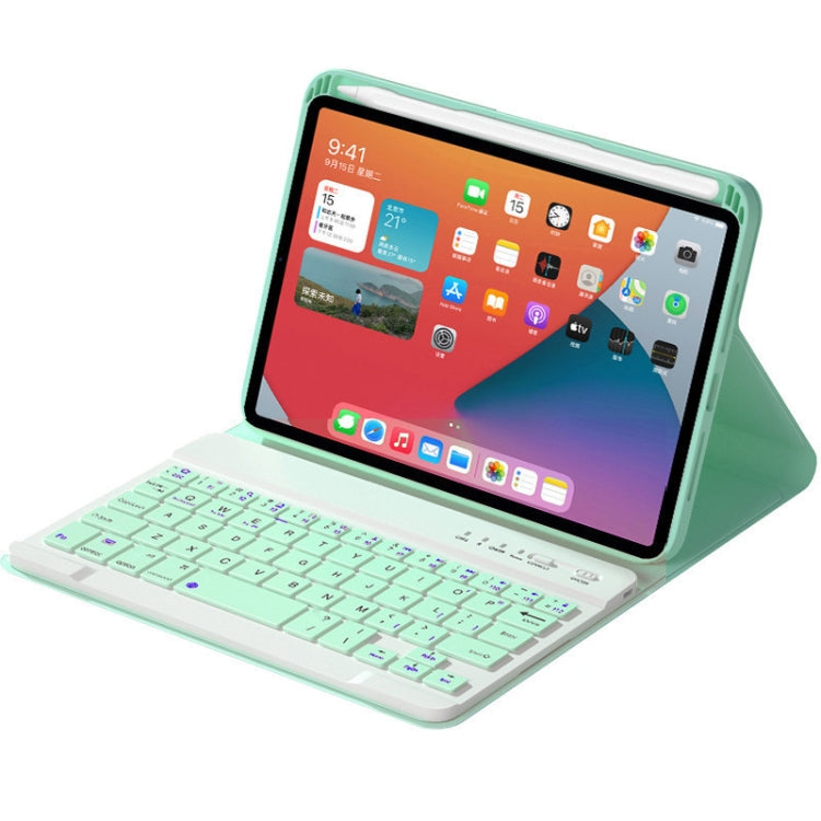 HK006 Square Keys Detachable Bluetooth Keyboard Leather Tablet Case with Holder for iPad mini 6