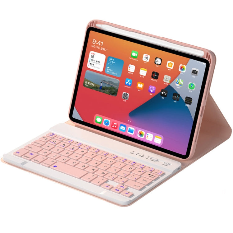 HK006 Square Keys Detachable Bluetooth Keyboard Leather Tablet Case with Holder for iPad mini 6