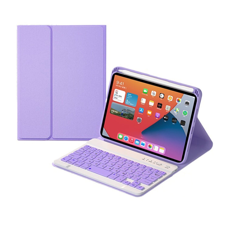 HK006 Square Keys Detachable Bluetooth Keyboard Leather Tablet Case with Holder for iPad mini 6
