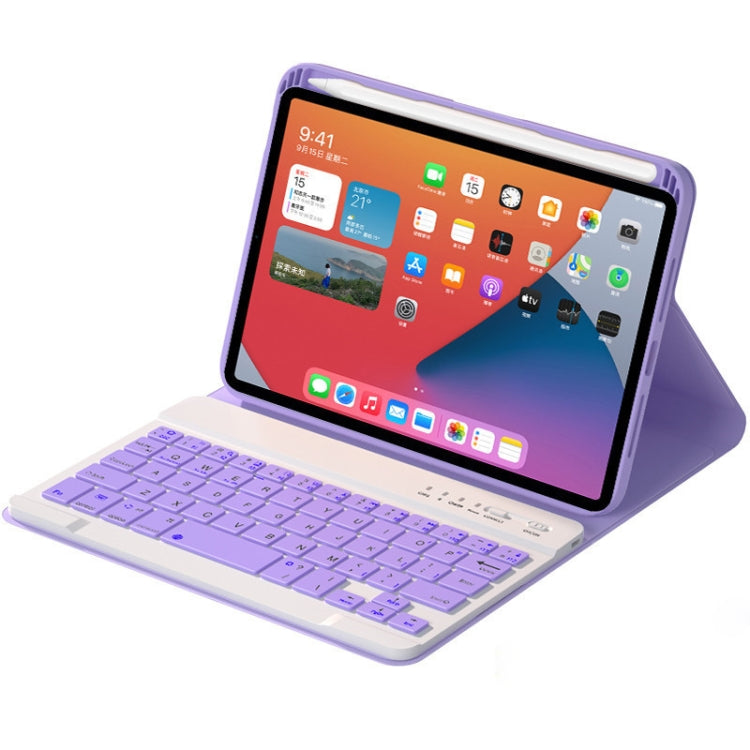 HK006 Square Keys Detachable Bluetooth Keyboard Leather Tablet Case with Holder for iPad mini 6