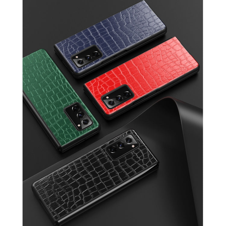 For Samsung Galaxy Z Fold2 5G Crocodile Texture Leather Folding Protective Case