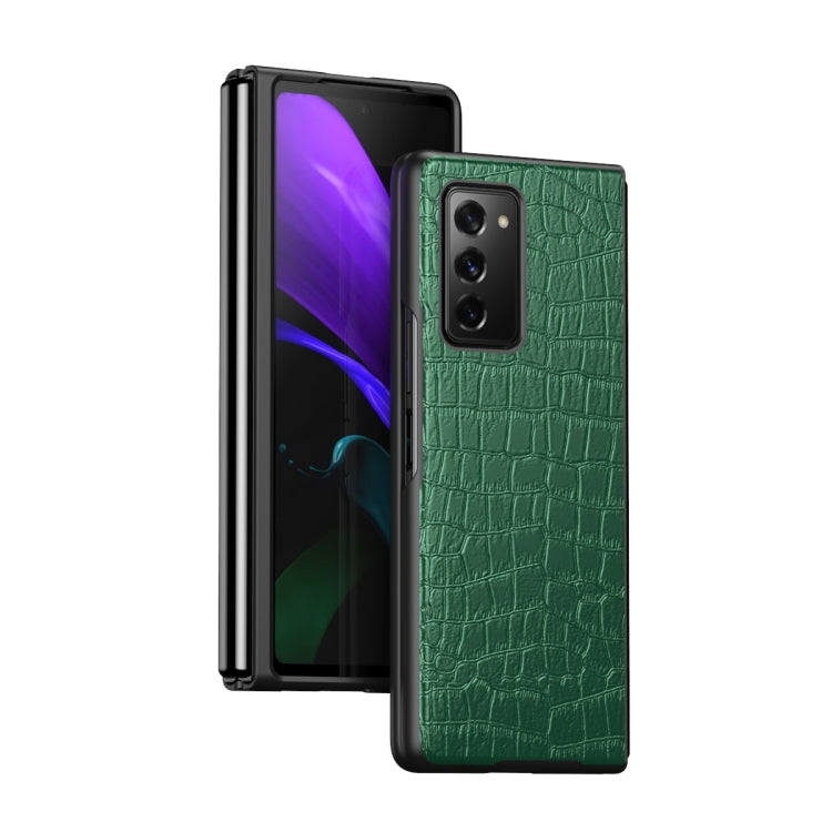 For Samsung Galaxy Z Fold2 5G Crocodile Texture Leather Folding Protective Case