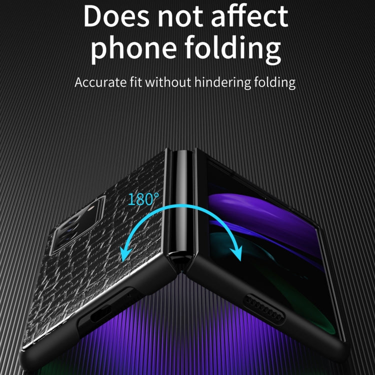For Samsung Galaxy Z Fold2 5G Crocodile Texture Leather Folding Protective Case