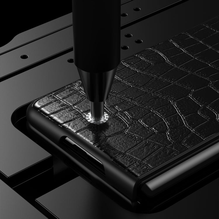 For Samsung Galaxy Z Fold2 5G Crocodile Texture Leather Folding Protective Case