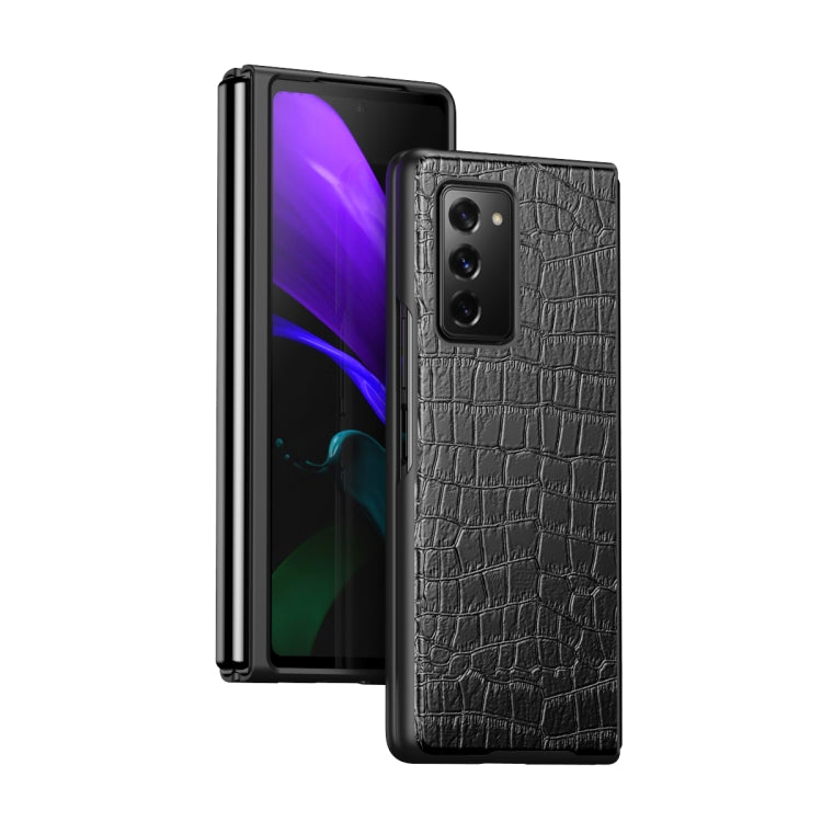 For Samsung Galaxy Z Fold2 5G Crocodile Texture Leather Folding Protective Case