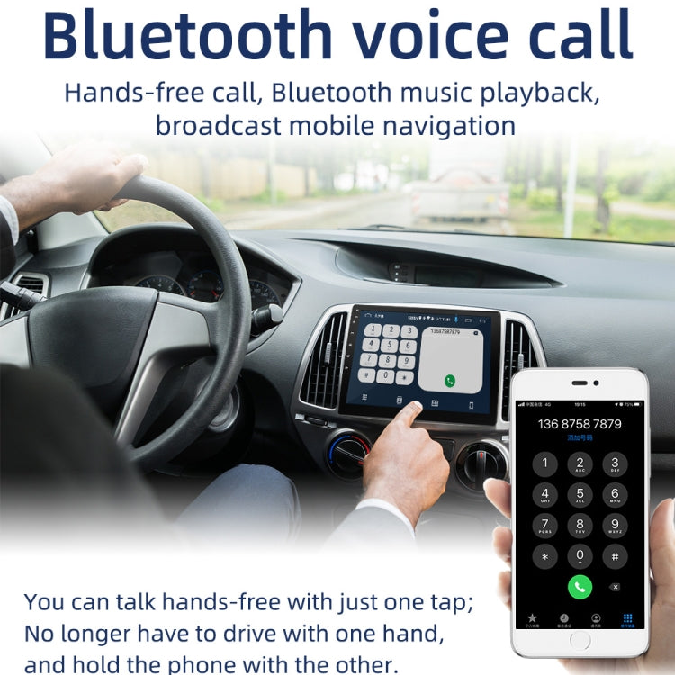 9090SE 9 inch HD Universal Car Android 10.1 Navigation Machine Radio Receiver, Support FM & Bluetooth & TF Card & GPS & Alcohol Test Function