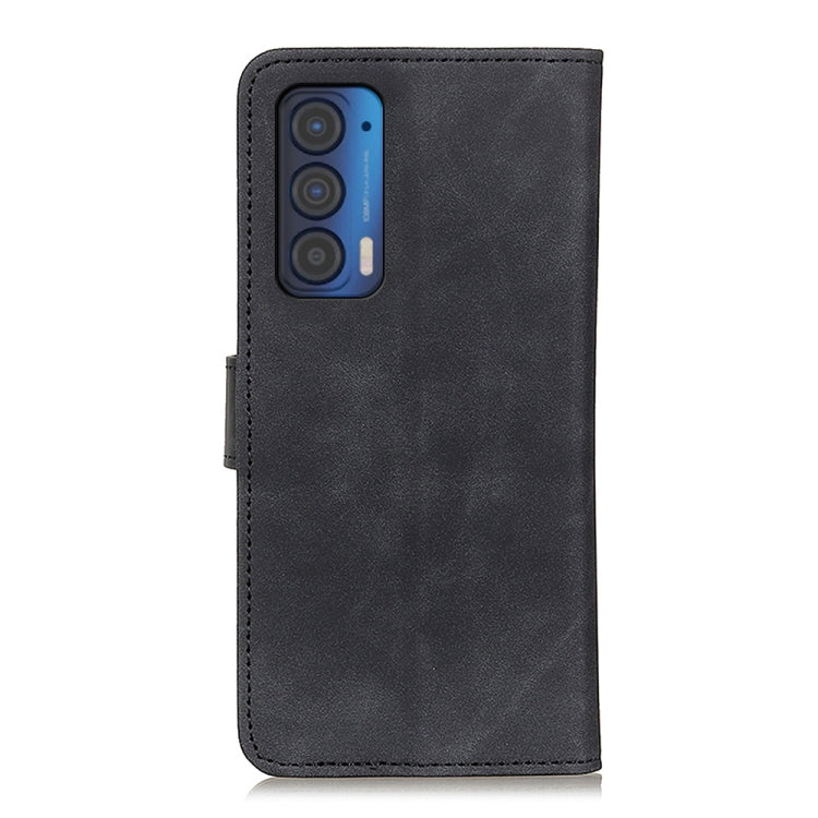For Motorola Edge (2021) KHAZNEH Retro Texture PU + TPU Horizontal Flip Leather Case with Holder & Card Slots & Wallet