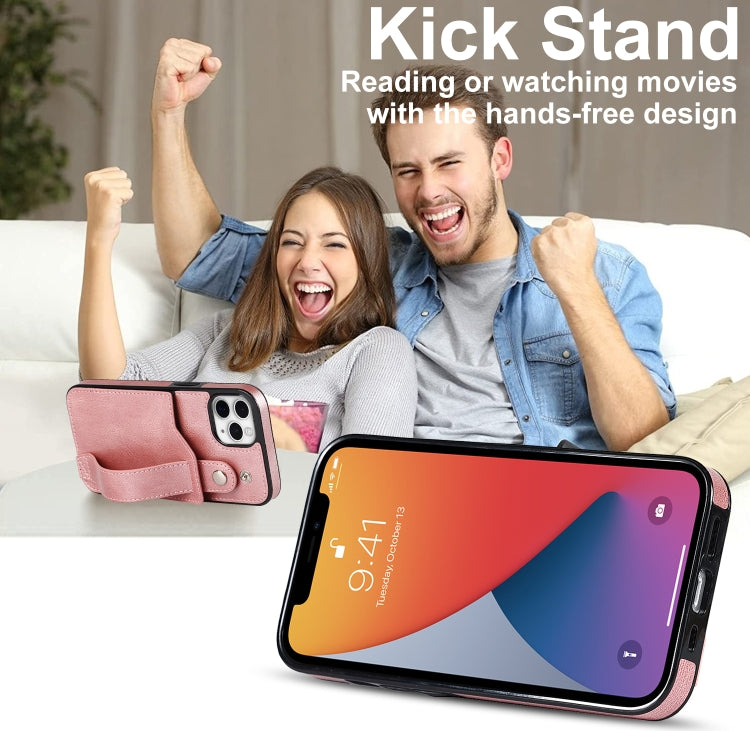 For iPhone 11 Pro Crazy Horse Texture Shockproof TPU + PU Leather Case with Card Slot & Wrist Strap Holder