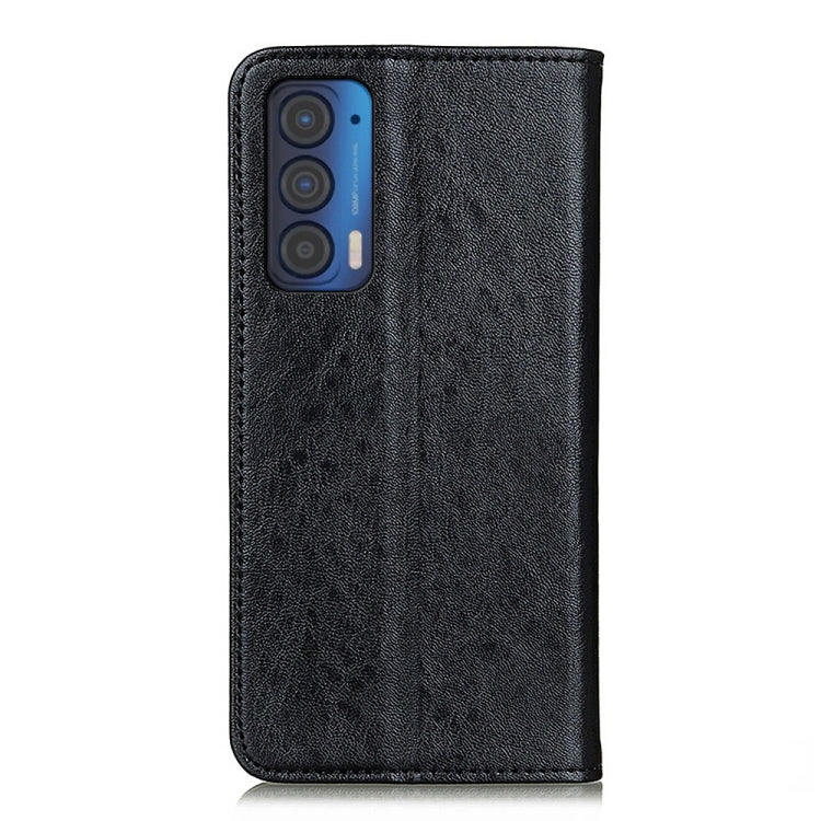 For Motorola Edge (2021) Magnetic Crazy Horse Texture Horizontal Flip Leather Case with Holder & Card Slots & Wallet