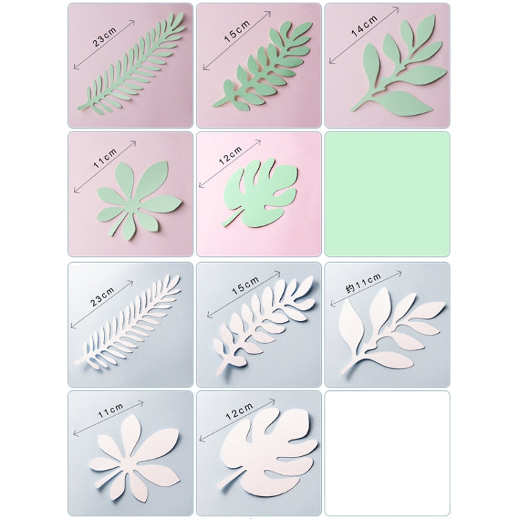 10 in 1 Creative Paper Cutting Shooting Props Tree Leaves Papercut Jewelry Cosmetics Background Photo Photography Props