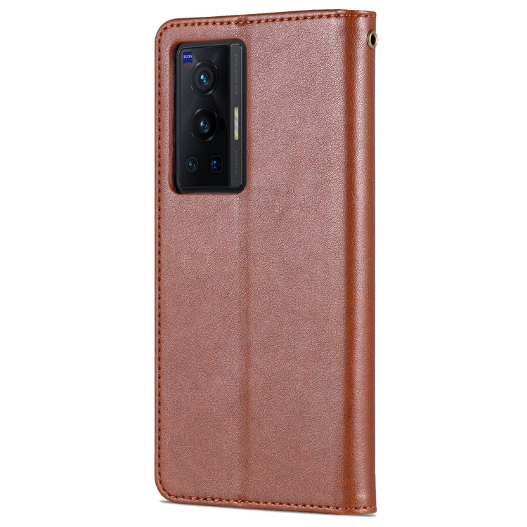 For vivo X70 AZNS Sheepskin Texture Horizontal Flip Leather Case with Holder & Card Slots & Wallet