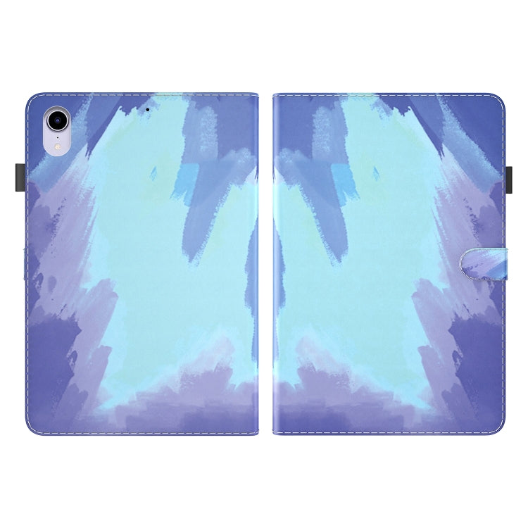For iPad mini 6 Watercolor Pattern Skin Feel Magnetic Horizontal Flip PU Leather Tablet Case with Holder & Card Slots & Photo Frame