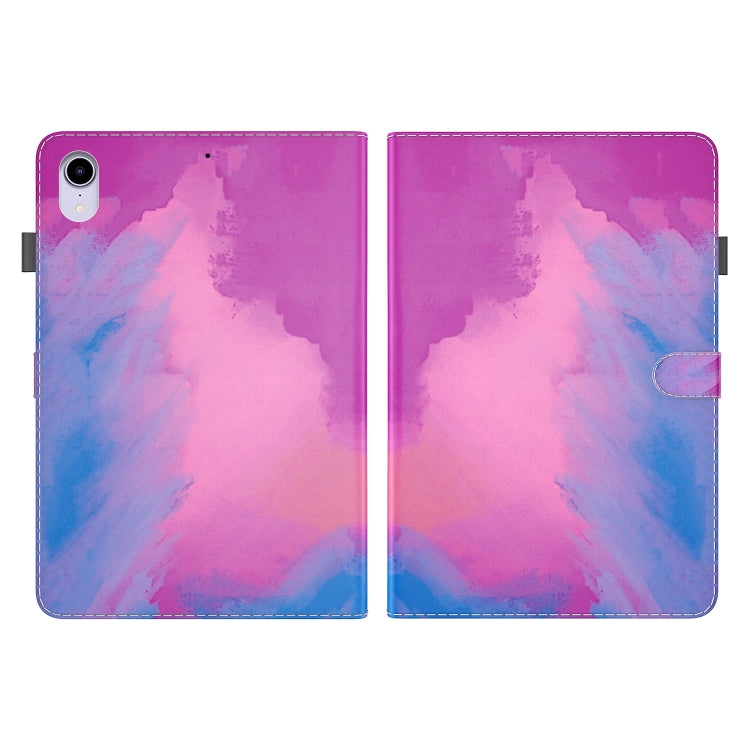 For iPad mini 6 Watercolor Pattern Skin Feel Magnetic Horizontal Flip PU Leather Tablet Case with Holder & Card Slots & Photo Frame
