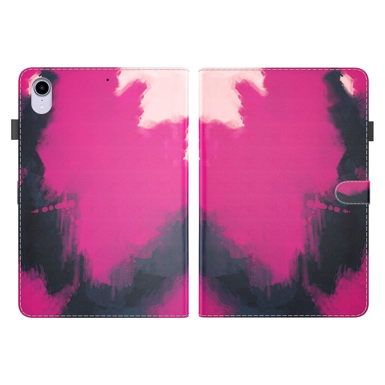 For iPad mini 6 Watercolor Pattern Skin Feel Magnetic Horizontal Flip PU Leather Tablet Case with Holder & Card Slots & Photo Frame