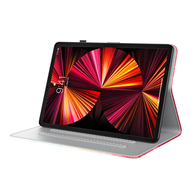 For iPad Pro 12.9 2022 / 2021 / 2020 Watercolor Pattern Skin Feel Magnetic Horizontal Flip PU Leather Tablet Case with Holder & Card Slots & Photo Frame & Sleep / Wake-up Function