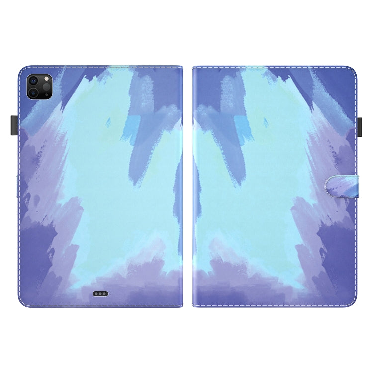 For iPad Pro 11 2022 / 2021 / 2018 / Air 2020 10.9 Watercolor Pattern Skin Feel Magnetic Leather Tablet Case with Holder & Card Slots & Photo Frame & Sleep / Wake-up Function