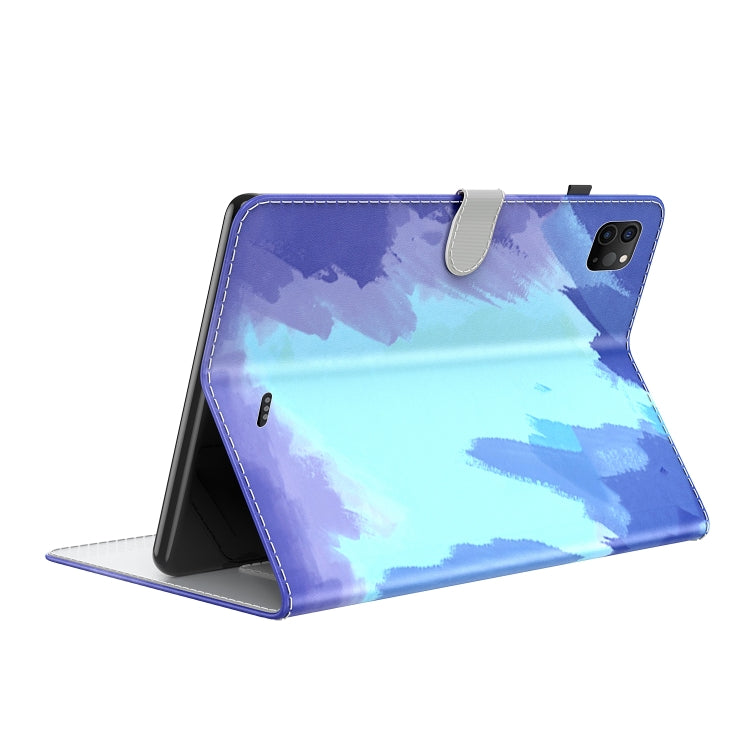 For iPad Pro 11 2022 / 2021 / 2018 / Air 2020 10.9 Watercolor Pattern Skin Feel Magnetic Leather Tablet Case with Holder & Card Slots & Photo Frame & Sleep / Wake-up Function