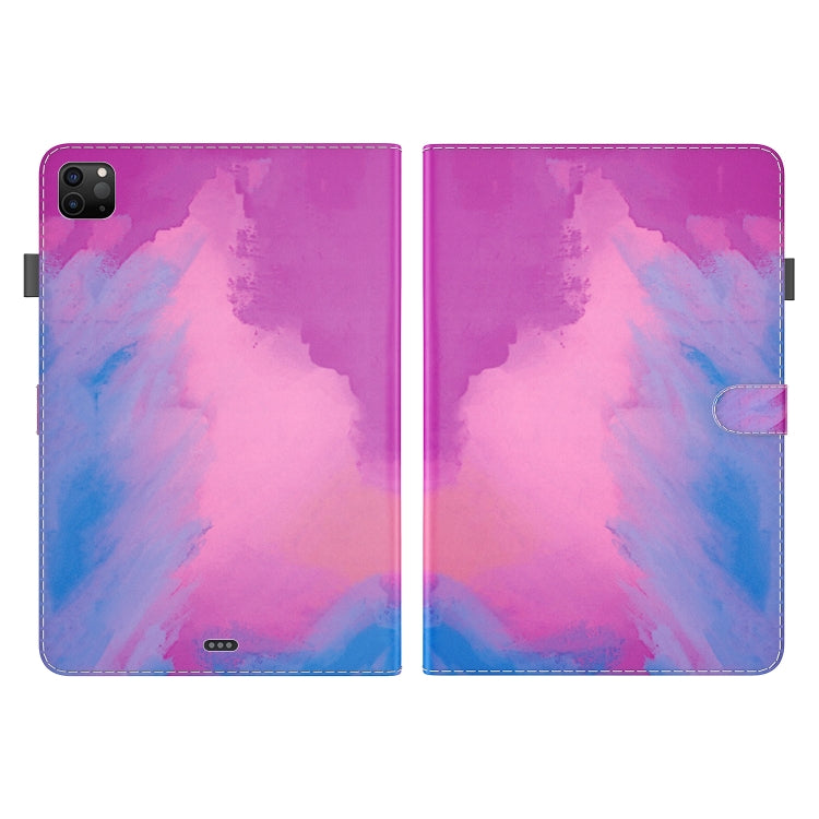 For iPad Pro 11 2022 / 2021 / 2018 / Air 2020 10.9 Watercolor Pattern Skin Feel Magnetic Leather Tablet Case with Holder & Card Slots & Photo Frame & Sleep / Wake-up Function