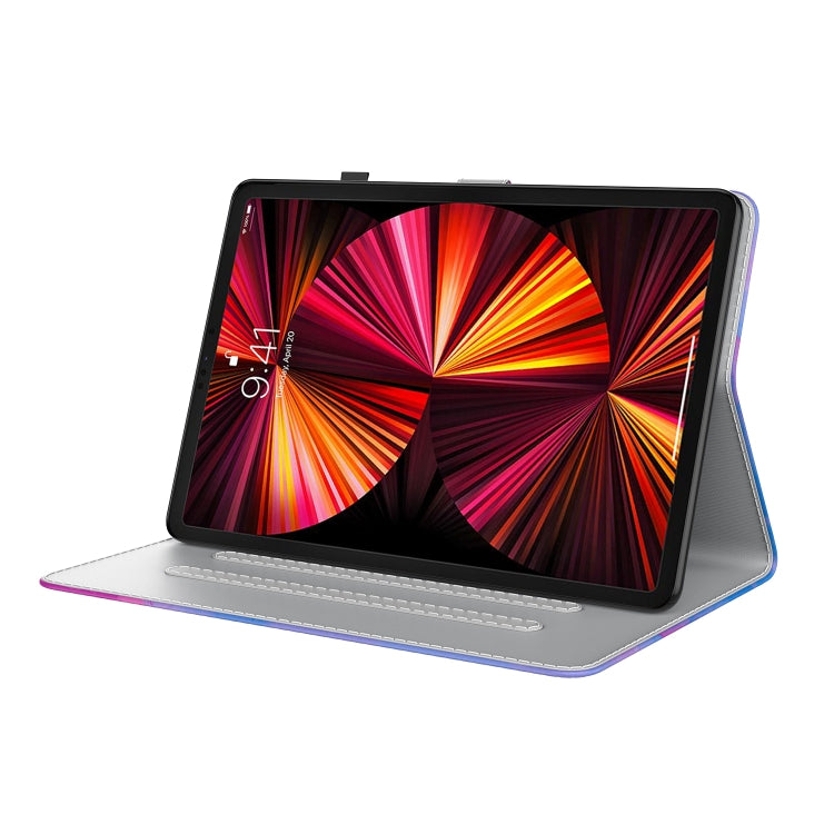 For iPad Pro 11 2022 / 2021 / 2018 / Air 2020 10.9 Watercolor Pattern Skin Feel Magnetic Leather Tablet Case with Holder & Card Slots & Photo Frame & Sleep / Wake-up Function