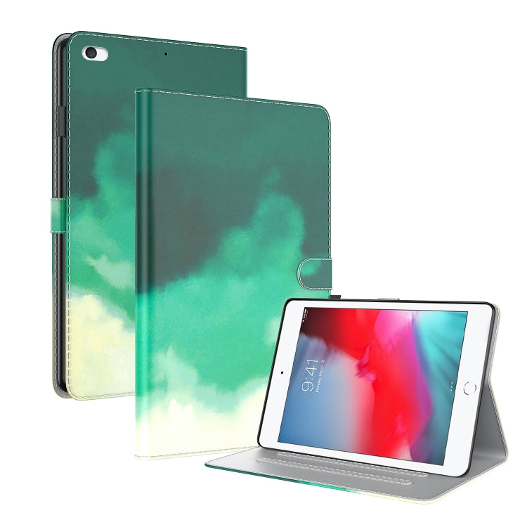 Watercolor Pattern Skin Feel Magnetic Horizontal Flip PU Leather Case with Holder & Card Slots & Photo Frame & Sleep / Wake-up Function For iPad mini 5 / 4 / 3 / 2 / 1