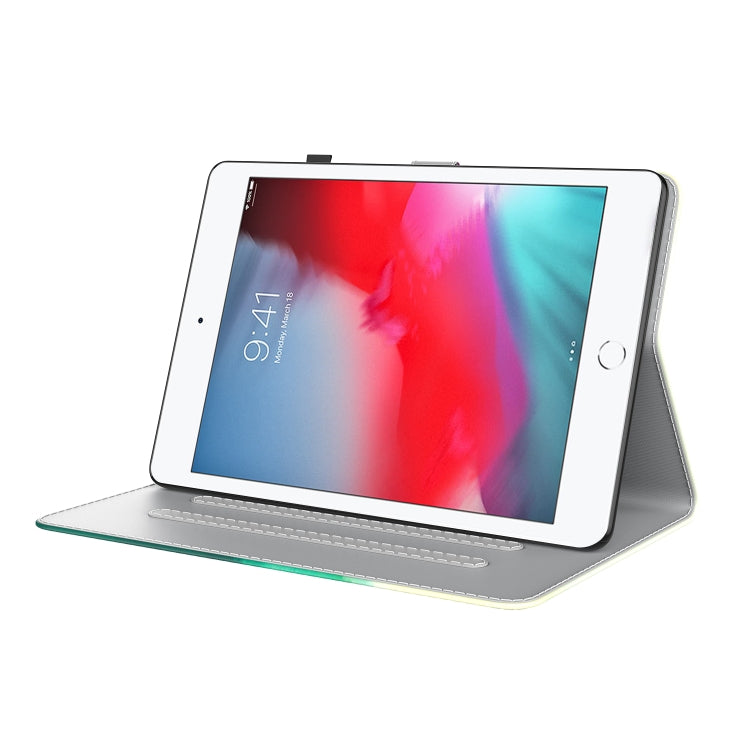 Watercolor Pattern Skin Feel Magnetic Horizontal Flip PU Leather Case with Holder & Card Slots & Photo Frame & Sleep / Wake-up Function For iPad mini 5 / 4 / 3 / 2 / 1