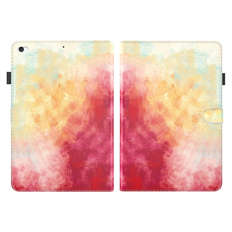Watercolor Pattern Skin Feel Magnetic Horizontal Flip PU Leather Case with Holder & Card Slots & Photo Frame & Sleep / Wake-up Function For iPad mini 5 / 4 / 3 / 2 / 1