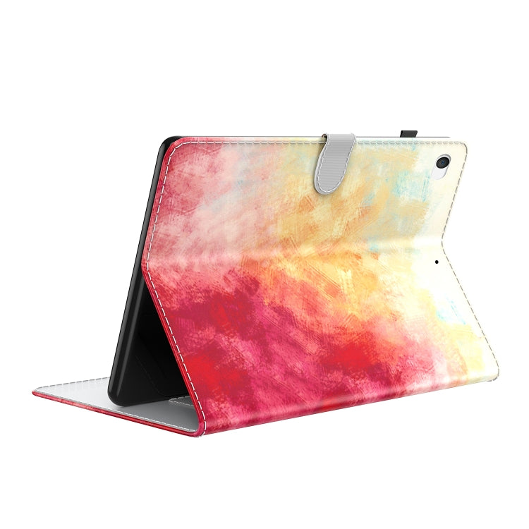 Watercolor Pattern Skin Feel Magnetic Horizontal Flip PU Leather Case with Holder & Card Slots & Photo Frame & Sleep / Wake-up Function For iPad mini 5 / 4 / 3 / 2 / 1