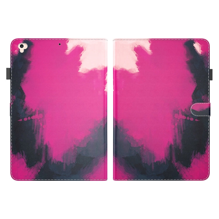 Watercolor Pattern Skin Feel Magnetic Horizontal Flip PU Leather Case with Holder & Card Slots & Photo Frame & Sleep / Wake-up Function For iPad 9.7 (2018 & 2017) / Air 2 / Air