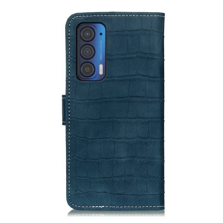 For Motorola Edge (2021) Magnetic Crocodile Texture Horizontal Flip Leather Case with Holder & Card Slots & Wallet