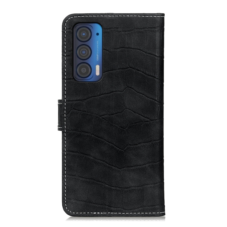 For Motorola Edge (2021) Magnetic Crocodile Texture Horizontal Flip Leather Case with Holder & Card Slots & Wallet